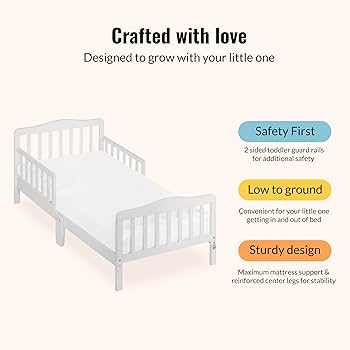 Amazon.com: Dream On Me Classic Design Toddler Bed In White